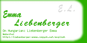 emma liebenberger business card